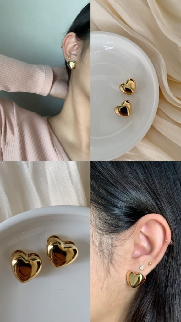 Gold Love Earing